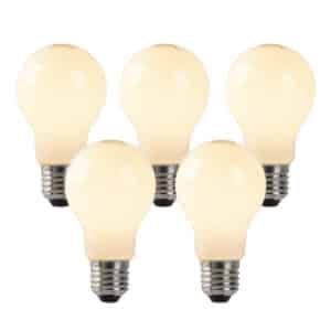 LUEDD Set mit 5 dimmbaren E27 LED-Lampen Opalglas 4W 320 lm 2200K