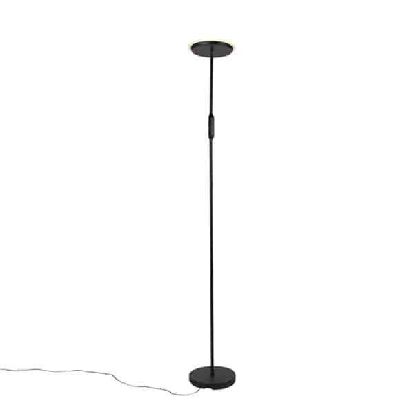 QAZQA Moderne Stehlampe schwarz inkl. LED und Dimmer - Bumu