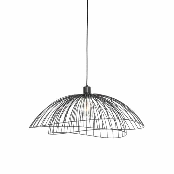 QAZQA Design Hängelampe schwarz 60 cm - Pua