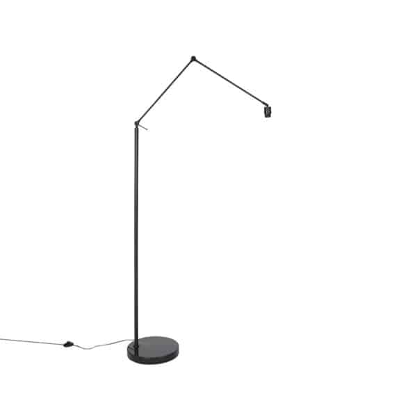 QAZQA Moderne Stehlampe schwarz verstellbar - Editor