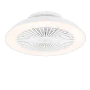 QAZQA Smarter Deckenventilator weiß inkl. LED mit Fernbedienung - Deniz