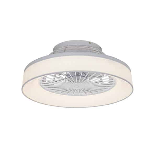QAZQA Deckenventilator weiß inkl. LED mit Fernbedienung - Emily
