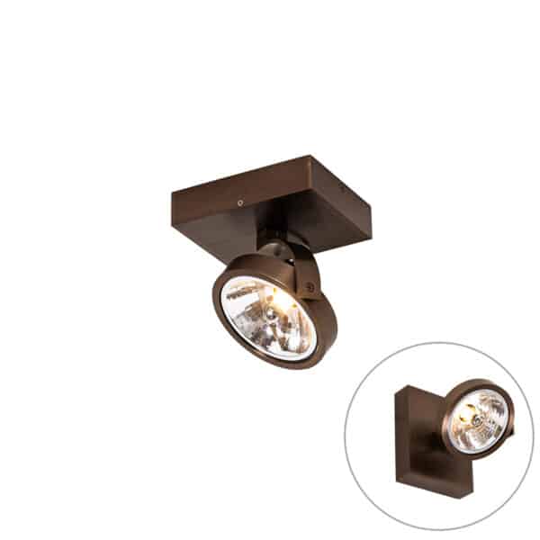 QAZQA Design-Spot dunkelbronze dreh- und schwenkbar - Go