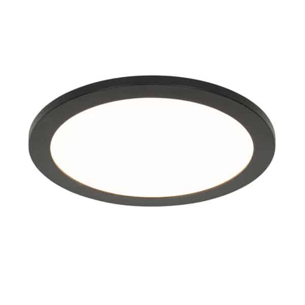 QAZQA Moderne Deckenleuchte schwarz 30 cm inkl. LED IP44 - Steve
