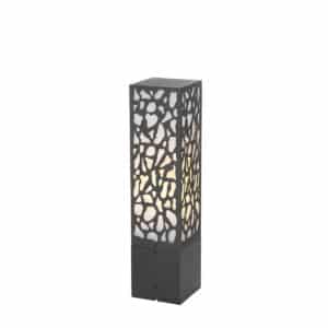 QAZQA Moderner Außenpoller schwarz 40 cm IP44 - Nicole