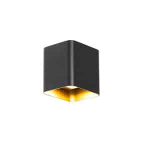 QAZQA Moderne Wandleuchte schwarz inkl. LED IP54 quadratisch - Evi
