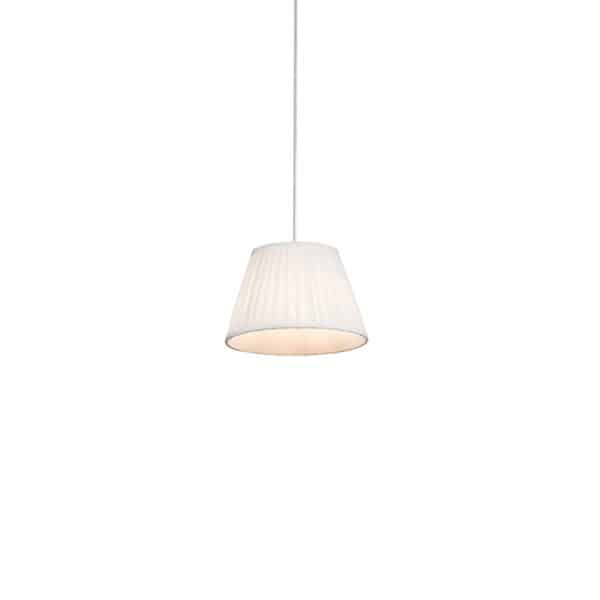 QAZQA Retro Hängelampe Creme 25 cm - Plissee