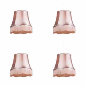 QAZQA 4er Set Retro Hängeleuchten pink 45 cm - Granny