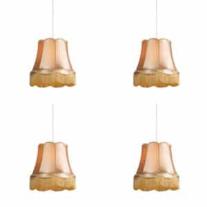 QAZQA Set mit 4 Retro Hängelampen gold 45 cm - Granny
