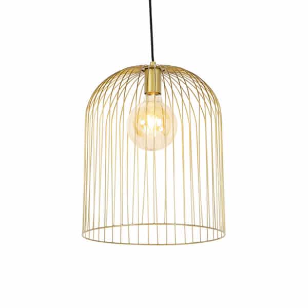 QAZQA Design Hängelampe gold - Wire Knock