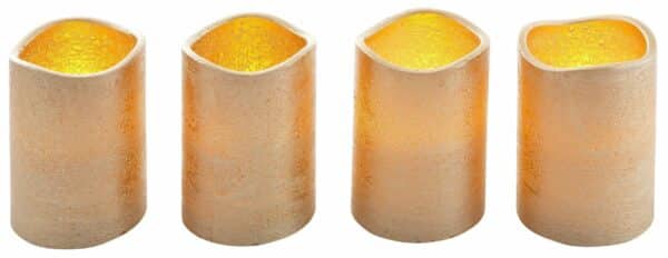 Leonique LED-Kerze "Weihnachtsdeko" goldfarben